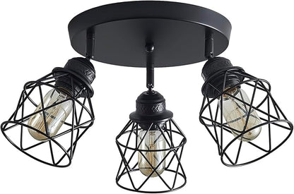 Kitchen Light Fixtures, Adjustable Semi Flush Mount Ceiling Light with E26 Base, Multi-Directional Lamp for Kitchen, Hallway, Dining Room, Farmhouse, Entryway