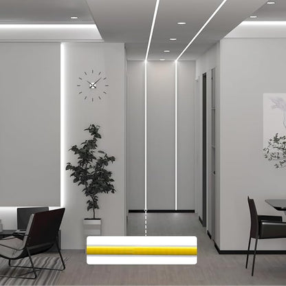 BTF-LIGHTING FCOB COB 5mm Width UL Listed Super Narrow Flexible Uniform Light LED Strip 16.4FT DC24V 6000K CRI 90+ Dimmable LED Ribbon for Kitchen Home Indoor Decoration(No Adapter or Controller)