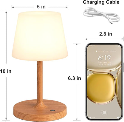 Kakanuo Cordless Shower Lamp Waterproof, Cordless Lamp with 4000mAh Battery, Rechargeable Table Lamp, Touch Dimmable Desk Light for Outdoor, Kitchen, Bathroom, Camping, Patio, IP54