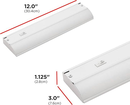 UltraPro 12 inch Hardwired Under Cabinet Lights, On/Off Only, 2700K Warm White, Under Cabinet Lighting, Under Counter Lights for Kitchen 44109