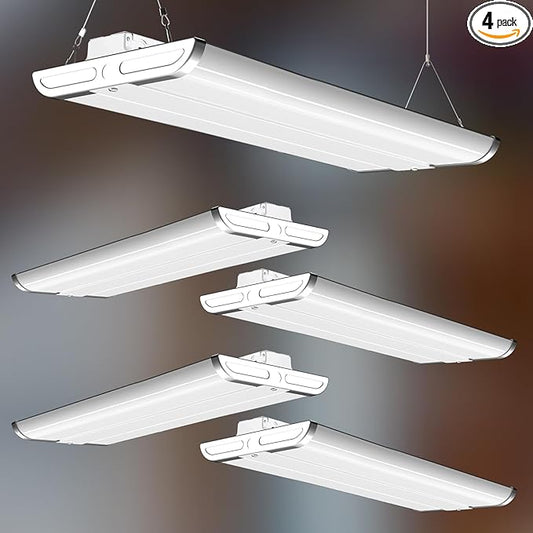 4Pack 4FT 265W LED Commercial Linear High Bay Light 37100LM[Eqv.800W MH/HPS],AC100-277V【Driver Equipped】 5000K,Linear Hanging High Bay Light,UL Complied