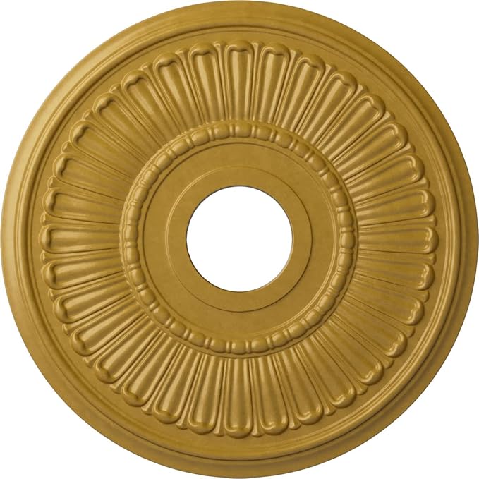 Ekena Millwork CM16MLIGS 16"OD X 3 5/8"ID X 3/4"P Melonie Ceiling Medallion Fits Canopies Up to 6 3/8", Iridescent Gold