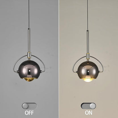 Modern Pendant Light, Black Pendant Lighting LED Dimmable, Adjustable Pendant Lights Kitchen Island Dinning Room,Bedroom,Bar, Kitchen Island Ceiling Hanging Light Fixtures(2-Pack)