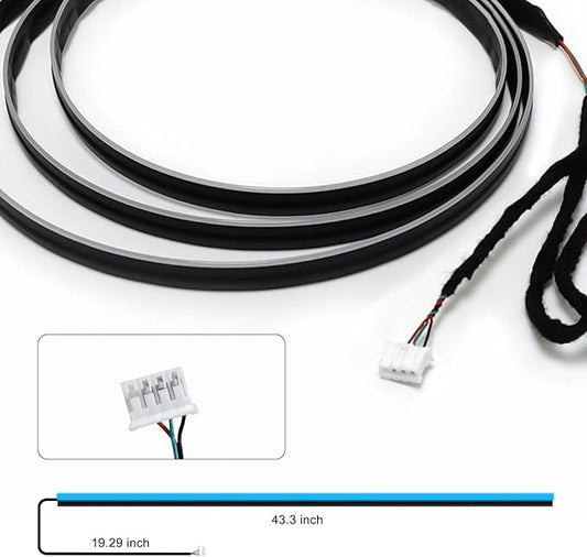 RGB Acrylic Interior Car LED Strip Light 43-inch, which fit for RGB Main Controller Connects and sub-Controller kit (not Including)