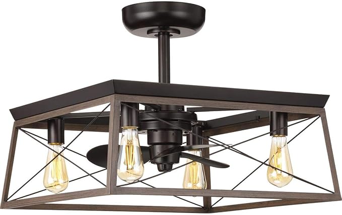 Briarwood Collection 22-Inch 3-Blade AC Motor Farmhouse Ceiling Fan Antique Bronze