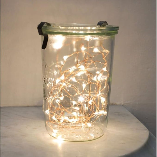 Kikkerland Copper String Lights Battery Operated