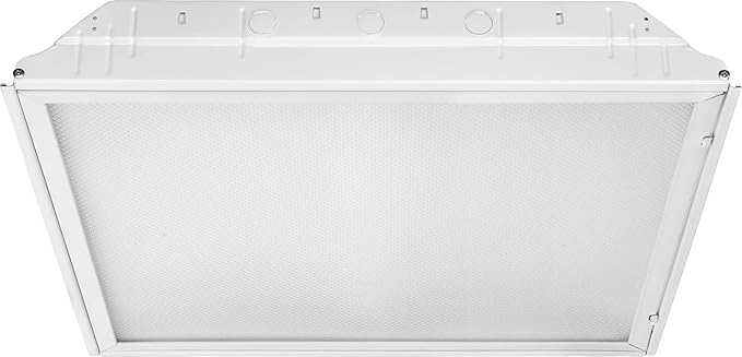 Lithonia Lighting 2x2 Lensed LED Troffer Light, Recessed LED Drop in Ceiling Light with Prismatic Lens for Grid Ceilings, 120 Volt, 4000K Cool White