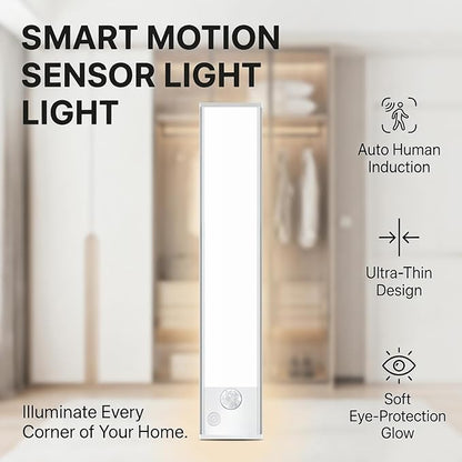 Under Cabinet Rechargeable Lighting: 10 Inch Motion Sensor Dimmable Lights Indoor - Battery Operated Lights - Wireless Closet Light Magnetic Led Light for Kitchen Home Bathroom Counter 5 Pack