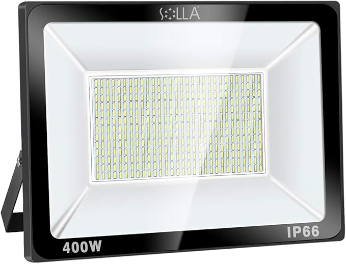 400W LED Stadium Flood Light Outdoor, 2140W Equivalent, 32000LM Super Bright Outdoor Security Lights, IP66 Waterproof, 6000K Daylight White, Commercial Lighting for Sports Fields and Counts
