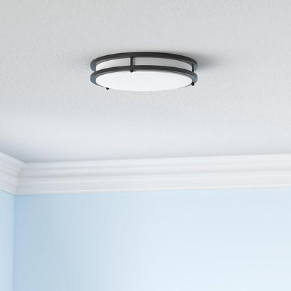 12Inch 3800LM Flush Mount LED Ceiling Light Fixtures, 36W, Black, Dimmable, Color Temperature Changeable, Suitable for Kitchen, Bathroom, Bedroom, Living Room, Dining Room