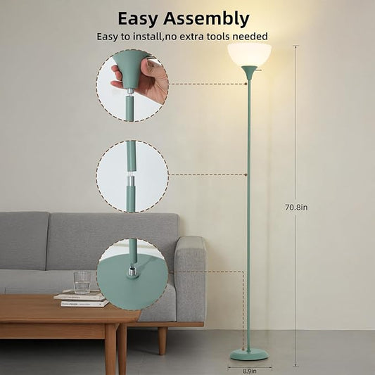 RISLG Standing Lamp, Floor Lamp, Dimmable Floor Lamps for Living Room Bedroom Study Office Kid’s Room (Green)