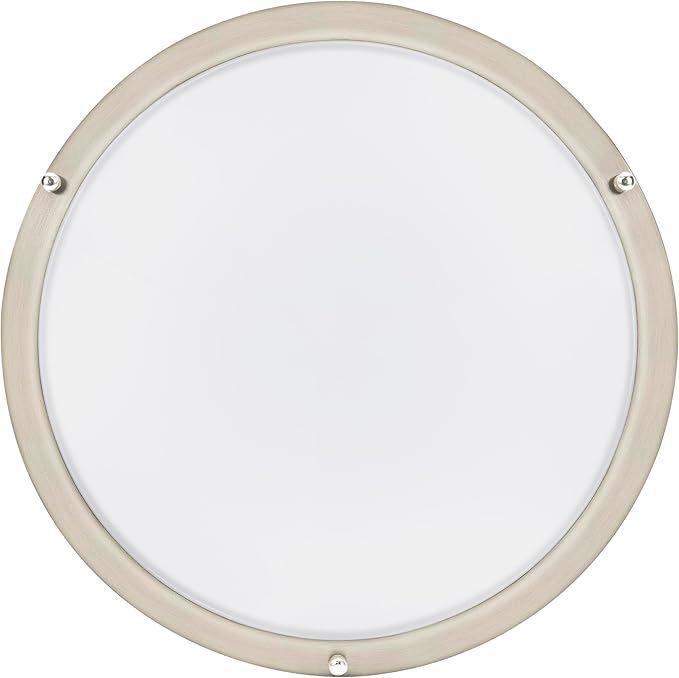 Sylvania 16" Saturn Ring LED Light Fixture, 35W, 5 Temperature Select, Dimmable, 2500 LMS, Brushed Nickel, for Family Rooms/Hallways/Kitchens/Bedrooms - 1 Pack (67229)