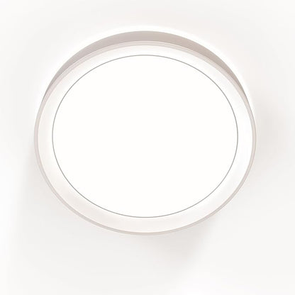 Juno 17 Inch Round LED Flush Mount Ceiling Light, Solana Series Low Profile Modern Ceiling Light Fixture, 5-in-1 Switchable White Color Temperature, Dimmable, Matte White