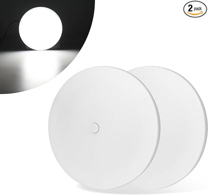 RV Light Interior 12V, 5Inch RV Ceiling Dome Light, LED Puck Lighting with ON/Off Switch, 700LM Camper Lighting Fixture for Boat Camper Trailer Car (Cool White 2Pack)