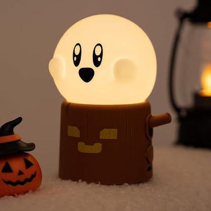 Deogos Ghost Campfire Night Light, Small Ambient Lamp, Cute Night Light, 2 Modes/Rechargeable/Cordless/Dimmable Brightness, Warm Lamps for Kids Sleep Buddy, Work/Study Buddy, Gift