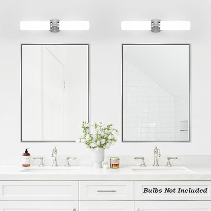 Wall Sconces Set of Two, Brushed Nickel Gold Bathroom Sconces Wall Lighting with Milky White Glass, Hardwired Modern Sconces Wall Decor Set of 2 Bathroom Light Fixtures for Mirror Living Room Bedroom