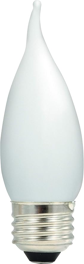 Sylvania LED TruWave Natural Series Candelabra Light Bulb, 60W Soft White Medium Base, Dimmable, Frosted, Candle Tip - 2 Pack