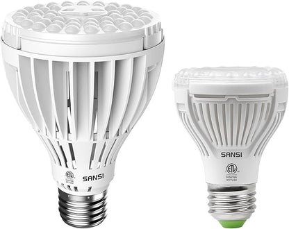 SANSI 32W Grow Light Bulbs for Indoor Plants, 350W Equivalent Full Spectrum+Grow Light Bulb with COC Technology, 10W Grow Lamp