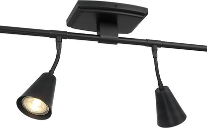 Modern LED 6-Light Track Lighting, Matte Black, 44 Inch, 6 GU10 LED Bulb Included, Directional Lighting, Kitchen Lighting Fixtures Ceiling, Spotlight Fixtures, Wall Lights for Living Room