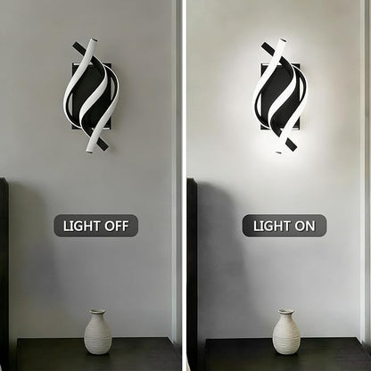 Wall Sconce of 2, Modern Wall Light Fixture Black Wall Mount Light for Mirror,Bedside, Bathroom, Bedroom, Hallway