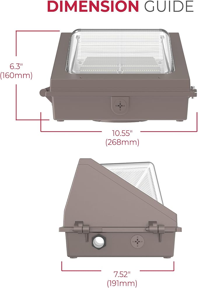 Lumark WP Outdoor LED Wall Light, 120-347V w/Selectable CCT and Lumens, Dimming, Dusk to Dawn - Small