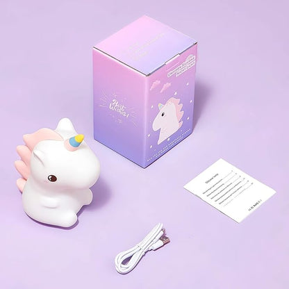 Unicorn Toys, Night Light for Kids Night Light,16 Colors+Silicone+Dimmable+12 Hours Use Nightlight for Kids Room,Unicorn Toys for Girls Age 4-6, Valentines Day Gifts for Kids, Baby, Toddlers, Adults