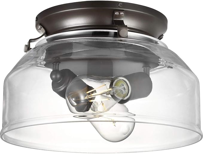 Progress Lighting Springer Collection Clear Glass Light Kit Architectural Bronze, 7.50x11.87x11.87