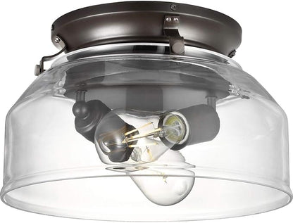 Progress Lighting Springer Collection Clear Glass Light Kit Architectural Bronze, 7.50x11.87x11.87