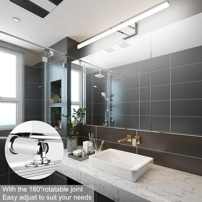Aipsun 48 inch LED Vanity Lights Adjustable Bathroom Wall Light Fixtures Bathroom Lighting Fixture Over Mirror Chrome Modern Vanity Lighting 5500K