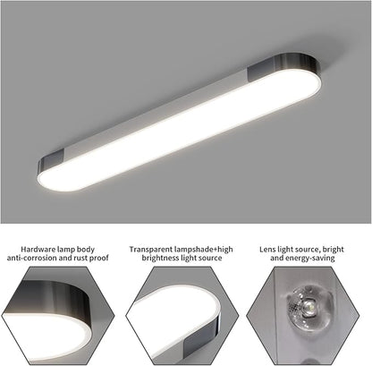 Qcyuui Dimmable LED Ceiling Light Modern Acrylic Linear LED Ceiling Lamp 39.4in Semi Flush Mount Wraparound Shape Lighting Fixture with Remote Control for Kitchen Dining Room (48W/3000-6500K)