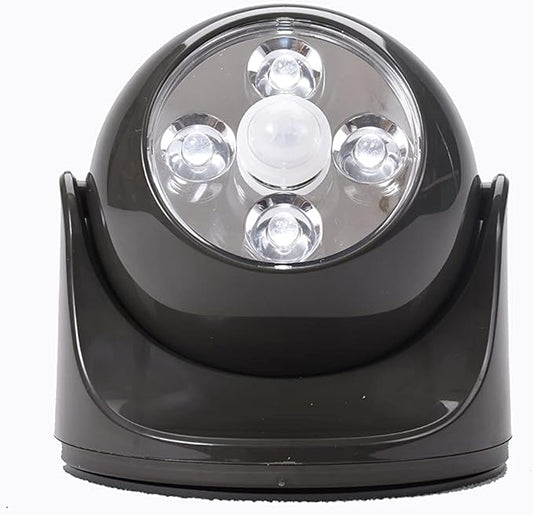 Maxsa Innovations 40252 Battery-Powered Motion Activated Wirelessly Linkable Outdoor Lighting, Black