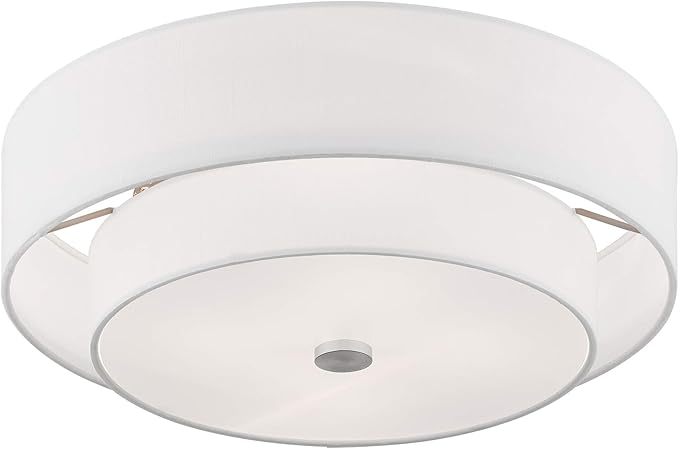 Livex Lighting, 51045-91, Meridian, Cieling Mount, 4 Light, Brushed Nickel