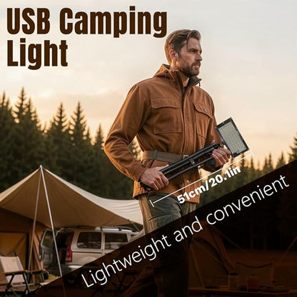 USB-Powered LED Telescopic Camping Light with Adjustable Tripod,Adjustable Brightness & Color Temperature for Outdoor,Camping,Hiking,Emergencies & Power Outages (Camping Light, 50 LEDs)