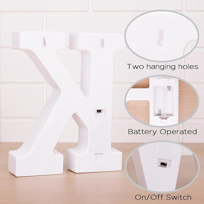 Small Led Marquee Letters, Light Up Letters, 8.58 Inch Led Letter Lights, Battery Powered Lighted Sign for Table, Party, Birthday, Christmas Decor (Letter K)