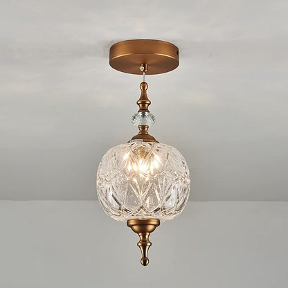 Antique Adjustable Pendant Light Fixtures Delicate Decorative Pattern Glass Ceiling Pendant Lighting for Kitchen Island Dining Room with Original Vintage Design