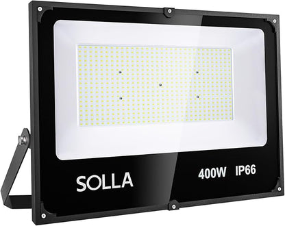 400W LED Flood Light Outdoor, 40000LM 6000K Daylight White 110-265V, 2400W Equivalent Super Bright FloodLight, IP66 Waterproof Commercial Lighting for Sports Fields, Counts, Arena, Stadium