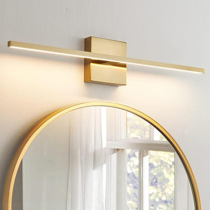 Gold Bathroom Light Fixtures Over Mirror 24 inch 18W LED Vanity Lights for Bathroom Modern Bath Sconces Wall Lighting 3500K Warm Light for Paintings