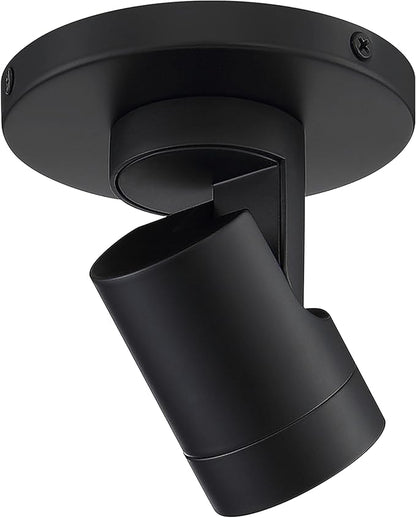 Nuvo Lighting 62/1105 12W LED Adjustable Barrel Monopoint Ceiling and Wall Spotlight, Black