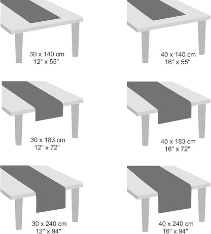 Myir JUN Table Runner, Vinyl Table Runner Indoor Arbitrarily Cropped Runner for Table Heatproof for Home Party (Beige, 12 x 94 inch)