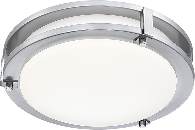 Design House Ripon 11 Inch Integrated LED Ceiling Light 2-Pack, 5 Color Temperature, Dimmable, Satin Nickel – Design House, 589598