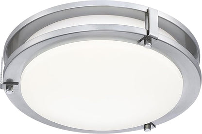Design House Ripon 11 Inch Integrated LED Ceiling Light 2-Pack, 5 Color Temperature, Dimmable, Satin Nickel – Design House, 589598