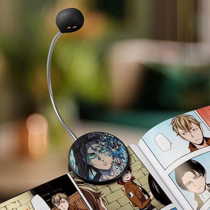 WITHit Clip On Book Light – Dimmable LED Reading Light for Books and eBooks, Reduced Glare, Portable, Cute Bookmark Light for Kids & Adults, Batteries Included (Eren Pathways, Attack on Titan)