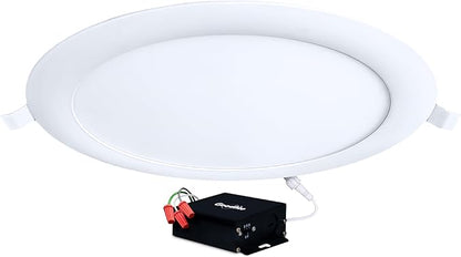 Goodlite 12-inch LED Ultra Round Slim - Recessed Wafer Downlight, High-Output 45W & 4,000 Lumens, 5 Color Selectable 27K-30K-35K-41K-50K, 120-277V, CRI 90+, ETL, Dimmable Triac & 0-10V, 1ct (G-02320)