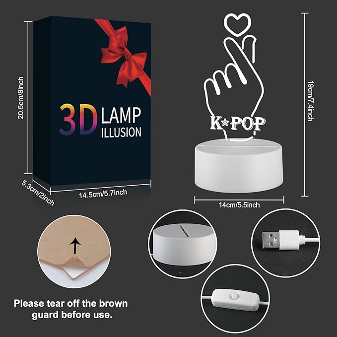 K-POP Decorative Night Light, Music-Themed Gift Crafted for K-POP Fans Choice Holiday Gifting