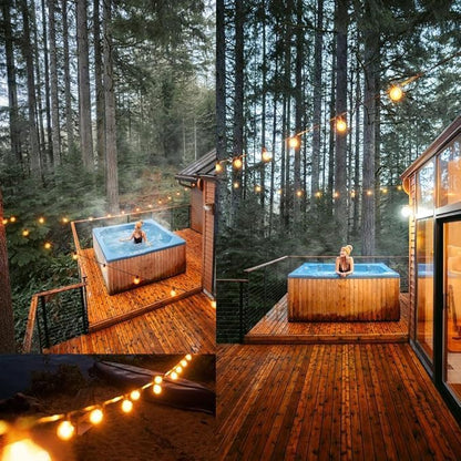 G40 Globe String Lights 60ft LED Shatterproof Hanging Patio Lights, 20+2 Bulbs, Waterproof Connectable for Indoor Outdoor Decor Garden Camping Backyard Spring Easter Gifts for Men Women Him Hubby