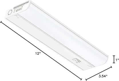 Inlight 12-inch Hardwired Only LED Under Cabinet Lighting, Soft White(3000K), Dimmable, Matte White Finished, ETL Listed, IN-0201-11-WH