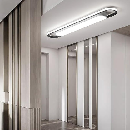 4Ft Modern Hallway Ceiling Lights, 6500K Acrylic Linear Ceiling Lamp,65W Metal LED Ceiling Light Fixture,Kitchen Dining Living Room Laundry, Garage Cloakroom Lighting (48Inch)