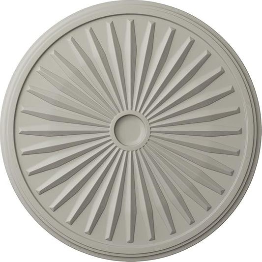 Ekena Millwork CM33LEPCF 33 1/8"OD X 3 1/2"ID X 1 3/8"P Leandros Ceiling Medallion Fits Canopies Up To 5", Cream