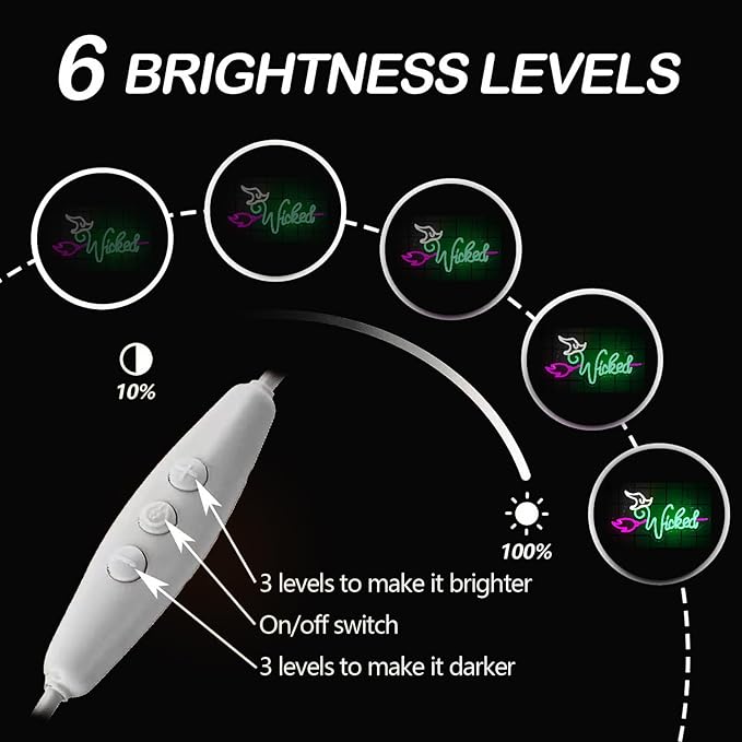 Witch Theme Party Decorations & Gift for Her - LED Neon Light for Bedroom Birthday Art Wall Decortion