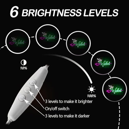 Witch Theme Party Decorations & Gift for Her - LED Neon Light for Bedroom Birthday Art Wall Decortion